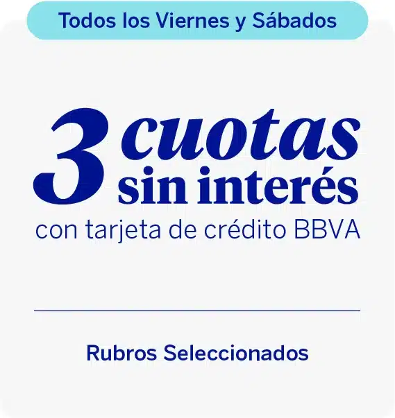 3 cuotas sin interés